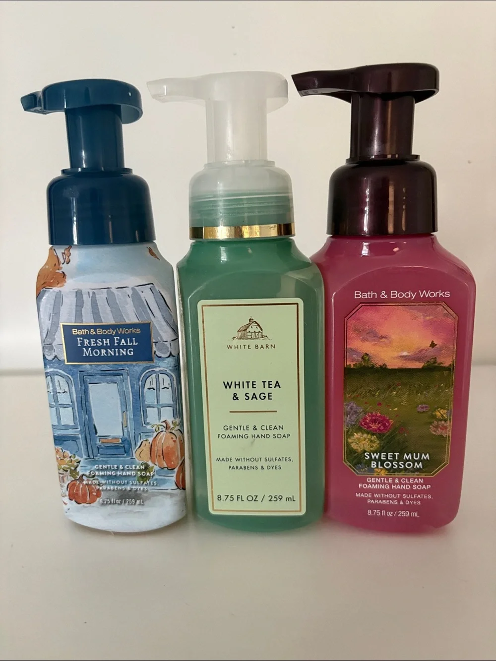 Lot of 3 Bath and Body Foaming Hand Soap